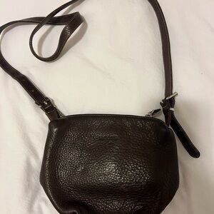 Vintage Roots dark Brown Leather Crossbody Bag
